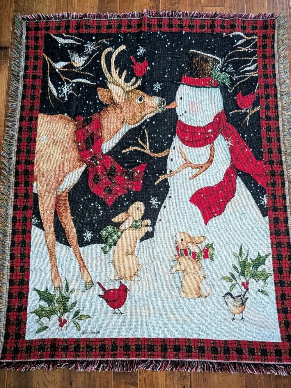 Susan Winget Christmas Woven Throw Blanket 50x60